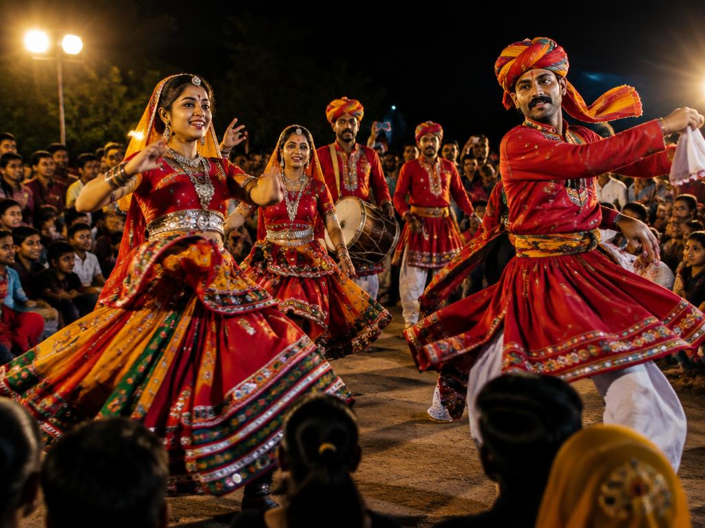 Folk performers engaging a live crowd